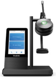 WH66 Monaural (Mono) wireless DECT, Bluetooth and USB (2 ports) headset, 4" touch screen, non-flexible boom microphone, headband, Microsoft Teams.